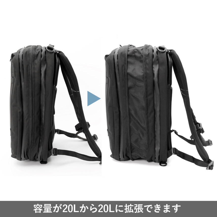 【10%OFFセール 期間限定クーポン】ブラックエンバー ニューフォージ(マチ幅20L→30L拡張可) ＜正規取扱店＞ BLACK EMBER  FORGE BE-7220021　 3WAYバックパック